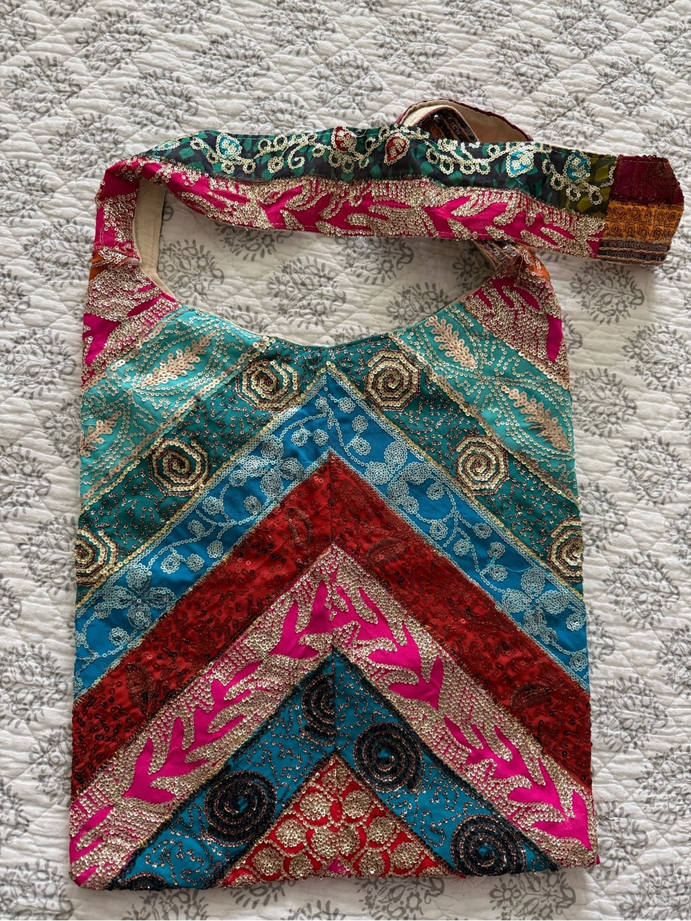 Indian Handcrafted Multi-Color Embroidered Women’s Shoulder Bag